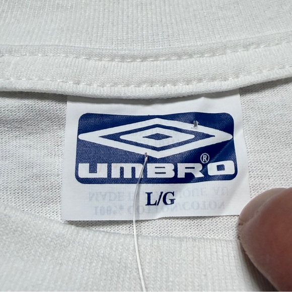 Vintage Umbro Vancouver Whitecaps Short Sleeve T-Shirt Mens Large White Blue NWT - Picture 6 of 10